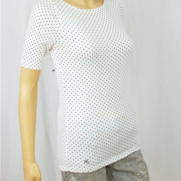 Rugby Ralph Lauren White Tee with Black Dots - Picture 7 of 8